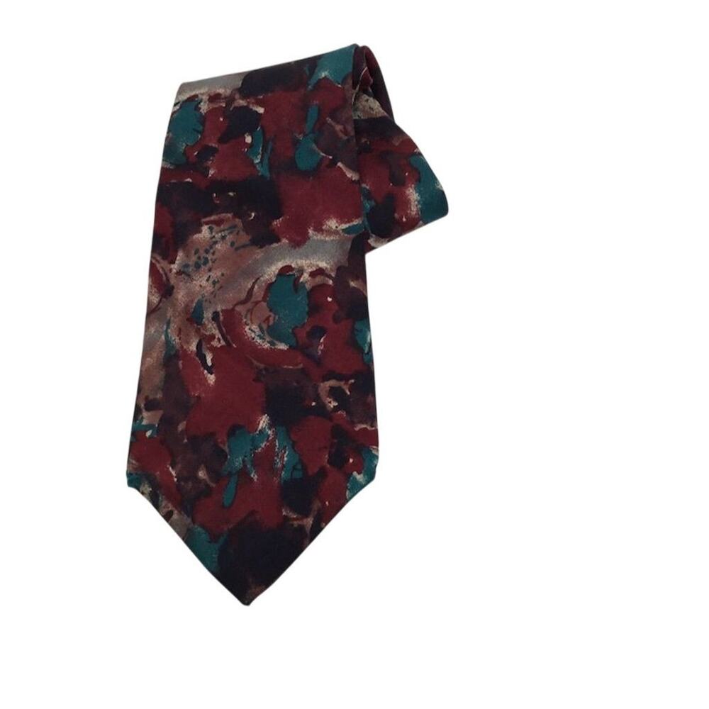 PREFERRED STOCK Men's Silk Tie Multicolor Floral Pattern‎ Classic Length